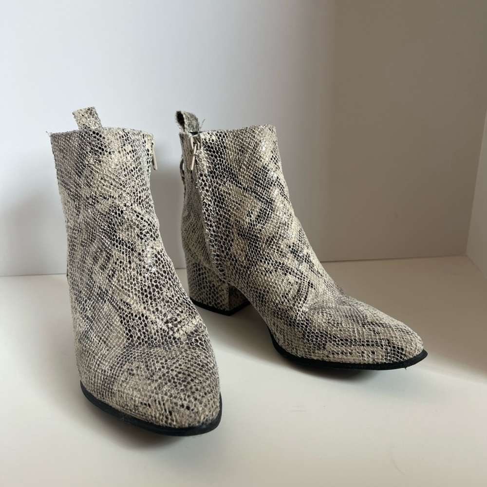 Snakeskin Ankle Boots